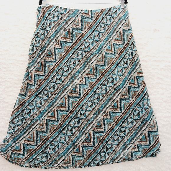 Skirt Midi Dressbarn Aztec Boho Indie Tribal Festival Minimalist Retro Size L - Picture 2 of 9